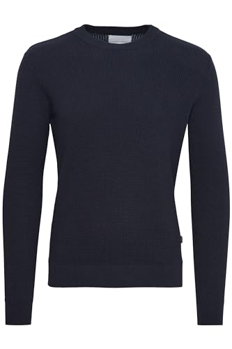 CASUAL FRIDAY - CFKarlo 0092 Structured Crew Neck Knit - Pullover - 20504787, Größe:L, Farbe:Anthracite Black (194007) von CASUAL FRIDAY