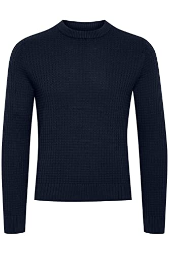 CASUAL FRIDAY CFKarlo Herren Strickpullover Feinstrick Pullover Pulli mit Rundhalsausschnitt O-Neck Struktur Strick, Größe:S, Farbe:Navy Blazer (193923) von CASUAL FRIDAY