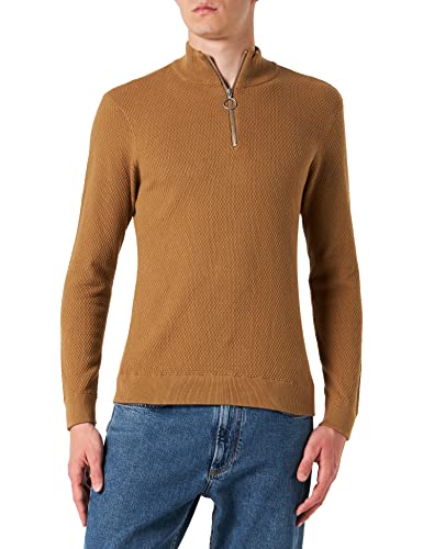 CASUAL FRIDAY CFKarlo Herren Strickpullover Troyer Feinstrick Pullover mit Stehkragen und Reißverschluss, Größe:2XL, Farbe:Ermine (181022) von CASUAL FRIDAY