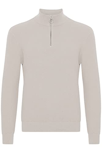 CASUAL FRIDAY CFKarlo Herren Strickpullover Troyer Feinstrick Pullover mit Stehkragen und Reißverschluss, Größe:L, Farbe:Chateau Gray (154503) von CASUAL FRIDAY