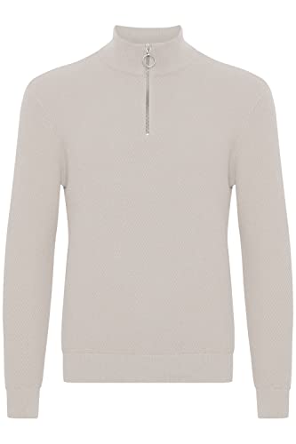 CASUAL FRIDAY CFKarlo Herren Strickpullover Troyer Feinstrick Pullover mit Stehkragen und Reißverschluss, Größe:S, Farbe:Chateau Gray (154503) von CASUAL FRIDAY
