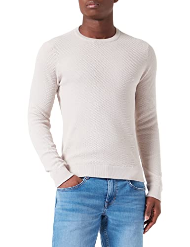 CASUAL FRIDAY CFKarlo Structured Crew Neck Knit Herren Strickpullover Feinstrick Pullover mit Rundhalsausschnitt aus, Größe:L, Farbe:Chateau Gray (154503) von CASUAL FRIDAY