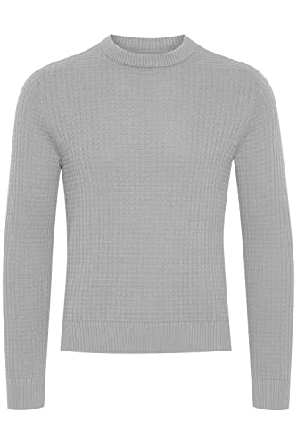 CASUAL FRIDAY CFKarlo Herren Strickpullover Feinstrick Pullover Pulli mit Rundhalsausschnitt O-Neck Struktur Strick, Größe:M, Farbe:Light Grey Melange (50813) von CASUAL FRIDAY