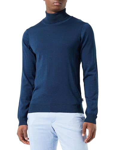 CASUAL FRIDAY CFKonrad Merino Roll Neck Knit Herren Rollkragen Pullover, Größe:3XL, Farbe:Dress Blues Melange (1940241) von CASUAL FRIDAY