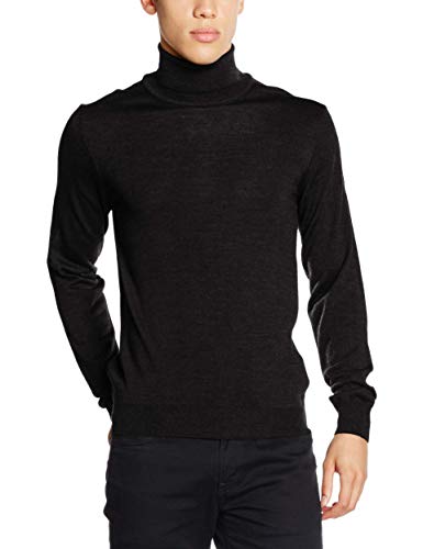 CASUAL FRIDAY CFKonrad Merino Roll Neck Knit Herren Rollkragen Pullover, Größe:L, Farbe:Black (50003) von CASUAL FRIDAY