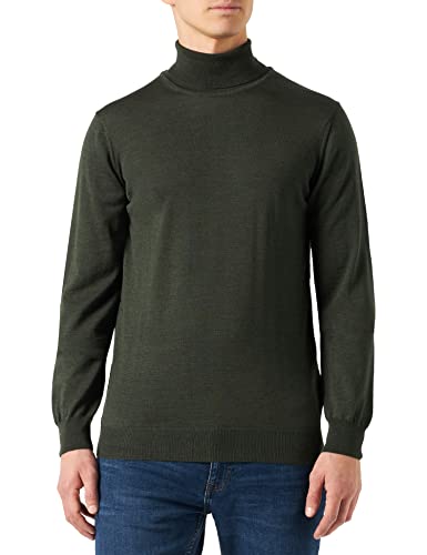 CASUAL FRIDAY CFKonrad Merino Roll Neck Knit Herren Rollkragen Pullover, Größe:M, Farbe:Deep Forest Melange (1961101) von CASUAL FRIDAY