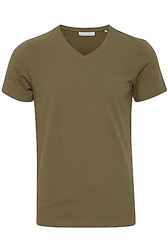 CASUAL FRIDAY CFLincoln v-Neck t-Shirt Herren T-Shirt Kurzarm Shirt mit V-Ausschnitt Slim Fit, Größe:L, Farbe:Burnt Olive (180521) von CASUAL FRIDAY