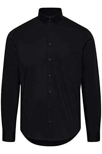 CASUAL FRIDAY CFPalle Slim Fit Shirt Herren Business Hemd Herrenhemd unifarben mit Kentkragen, Größe:3XL, Farbe:Black (50003) von CASUAL FRIDAY