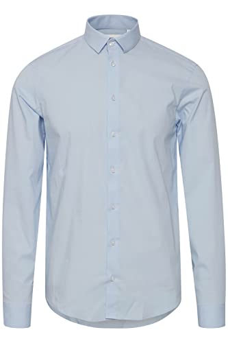 CASUAL FRIDAY CFPalle Slim Fit Shirt Herren Business Hemd Herrenhemd unifarben mit Kentkragen, Größe:L, Farbe:Pale Blue (50471) von CASUAL FRIDAY