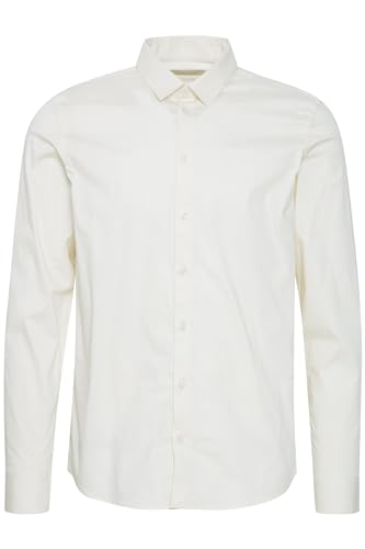 CASUAL FRIDAY CFPalle Slim Fit Shirt Herren Business Hemd Herrenhemd unifarben mit Kentkragen, Größe:S, Farbe:White Asparagus (120104) von CASUAL FRIDAY