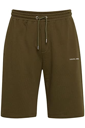 CASUAL FRIDAY CFPhenix Herren Sweatshorts Kurze Hose Jogginghose aus 100% Baumwolle, Größe:L, Farbe:Dark Olive (190516) von CASUAL FRIDAY