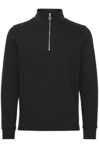 CASUAL FRIDAY CFSebastian Herren Sweatshirt Troyer Pullover mit Stehkragen und Reißverschluss, Größe:3XL, Farbe:Anthracite Black (194007) von CASUAL FRIDAY