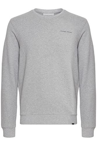 CASUAL FRIDAY CFSeverin Herren Sweatshirt Pullover Pulli mit Rundhalsausschnitt aus 100% Baumwolle, Größe:2XL, Farbe:Light Grey Melange (50813) von CASUAL FRIDAY