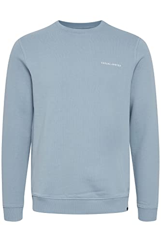 CASUAL FRIDAY CFSeverin Herren Sweatshirt Pullover Pulli mit Rundhalsausschnitt aus 100% Baumwolle, Größe:L, Farbe:Faded Denim (174021) von CASUAL FRIDAY