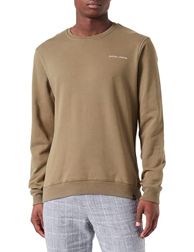 CASUAL FRIDAY CFSeverin Herren Sweatshirt Pullover Pulli mit Rundhalsausschnitt aus 100% Baumwolle, Größe:M, Farbe:Burnt Olive (180521) von CASUAL FRIDAY