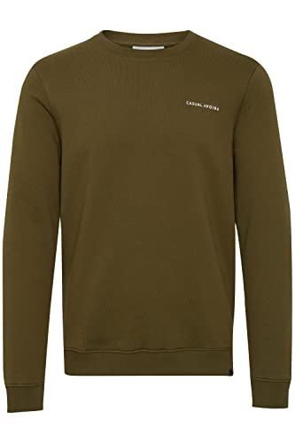 CASUAL FRIDAY CFSeverin Herren Sweatshirt Pullover Pulli mit Rundhalsausschnitt aus 100% Baumwolle, Größe:XL, Farbe:Dark Olive (190516) von CASUAL FRIDAY