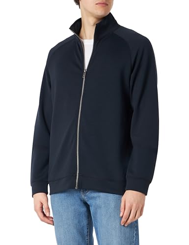 CASUAL FRIDAY CFSigurd Herren Sweatjacke Cardigan Jacke Sweater mit Reißverschluss Stehkragen leicht elastisch Regular fit, Größe:L, Farbe:Dark Navy (194013) von CASUAL FRIDAY