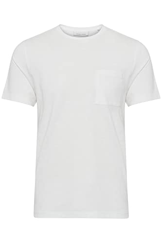 CASUAL FRIDAY CFThor Herren T-Shirt Kurzarm Shirt Basic T-Shirt mit Brusttasche Rundhals-Ausschnitt hochwertige Baumwoll-Qualität, Größe:L, Farbe:Ecru (114201) von CASUAL FRIDAY