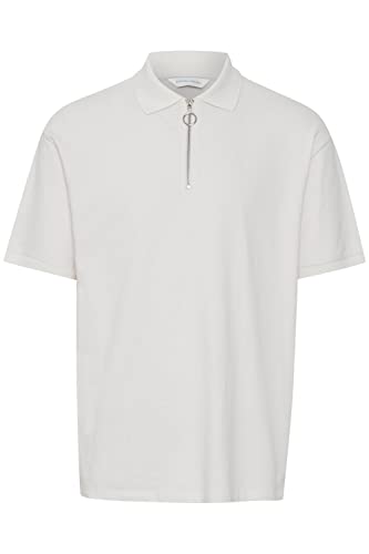 CASUAL FRIDAY CFTrond Structured Polo Herren Poloshirt Kurzarm Shirt Basic Polokragen mit Reißverschluss Hochwertige Baumwoll-Qualität, Größe:S, Farbe:Ecru (114201) von CASUAL FRIDAY