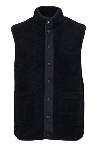 CASUAL FRIDAY CFvitus teddy vest Herren Weste Fleece Outdoor Weste Teddyweste mit Druckknöpfen und Stehkragen, Größe:L, Farbe:Dark Navy (194013) von CASUAL FRIDAY