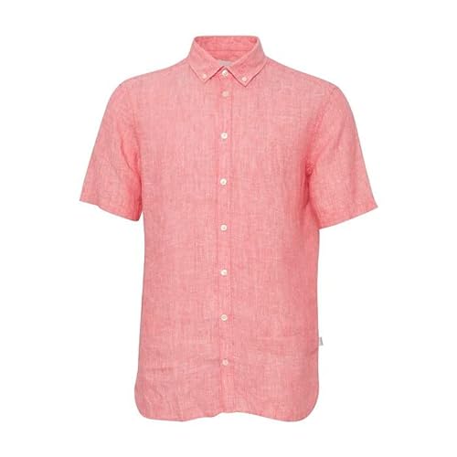 Casual Friday Herren CFAnton 0071 SS 100% Linen Shirt Hemd, 1717551/Paradise Pink Melange, XXL von CASUAL FRIDAY
