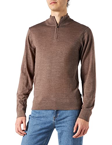 Casual Friday Herren Karlo Merino Knit Pullover, 1714101/Pine Bark Melange, L von CASUAL FRIDAY