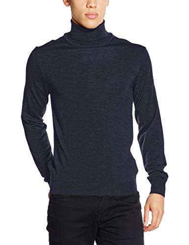 CASUAL FRIDAY CFKonrad Merino Roll Neck Knit Herren Rollkragen Pullover, Größe:M, Farbe:Navy (50410) von CASUAL FRIDAY