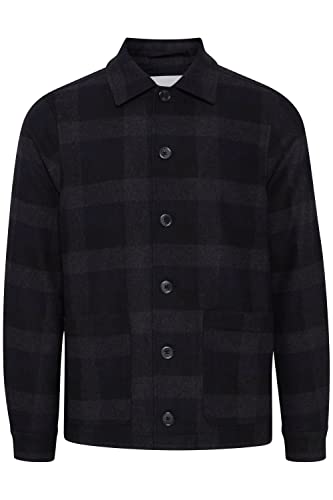 CASUAL FRIDAY - Jansen checked jacket - Jacket Cas - 20504374, Größe:L, Farbe:Dark grey melange (50818) von CASUAL FRIDAY