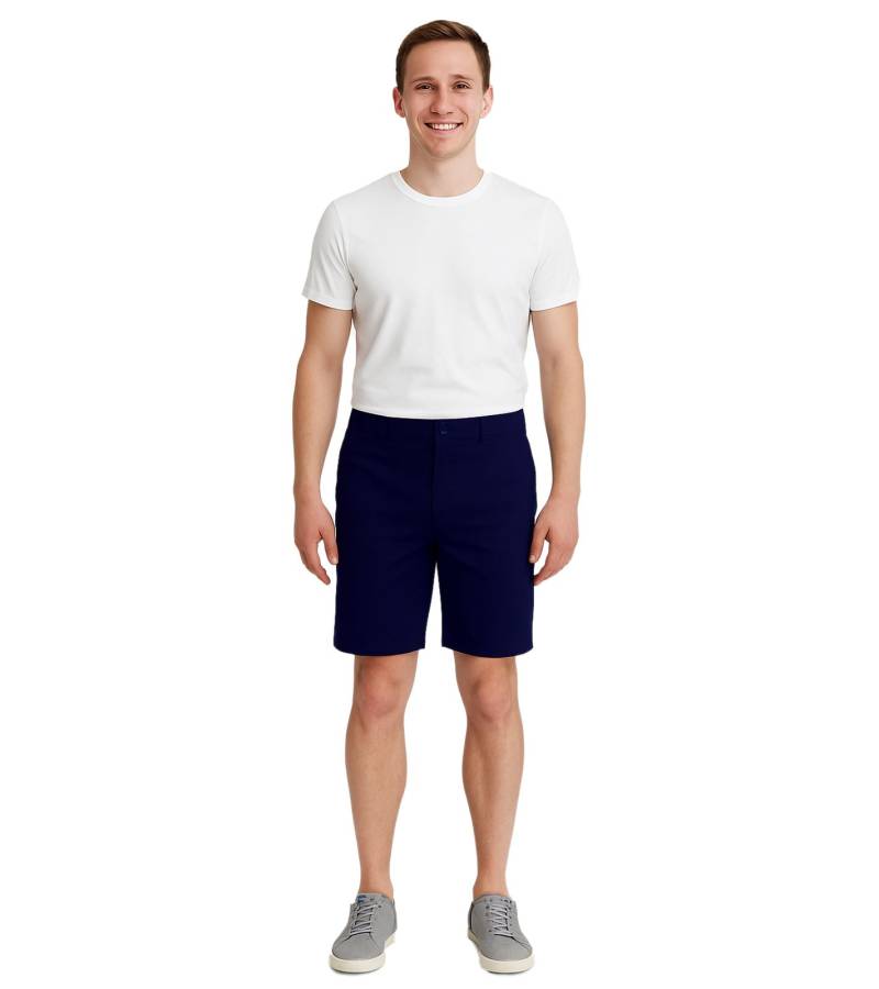 CASUAL FRIDAY Peterson Herren Freizeit-Bermuda Chino-Hose mit Leinen Baumwoll-Shorts kurze Hose 20504682 194013 Dunkelblau von CASUAL FRIDAY