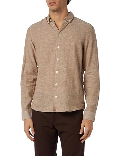 Casual Friday Herren CFAnton 0053 BD LS Linen Mix Shirt Hemd, 181022_Ermine, XL von CASUAL FRIDAY