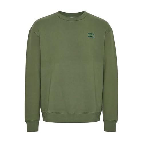 Casual Friday Herren CFSage Relaxed w. Embroidery Sweatshirt, 180121/Elm Green, S von CASUAL FRIDAY