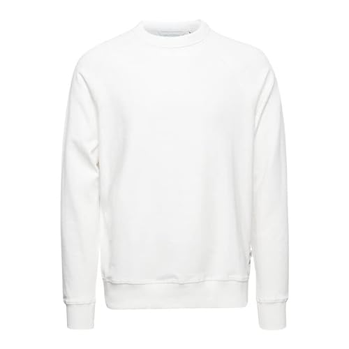 Casual Friday Herren CFSage Reversed Sweatshirt, 114201/Ecru, S von CASUAL FRIDAY