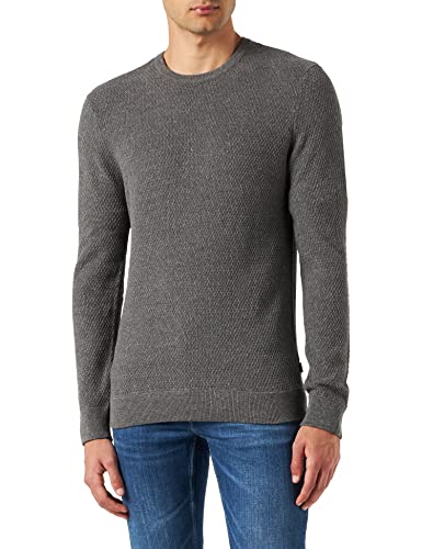 Casual Friday Herren Karlo Structured Crew Neck Knit Pullover, 50817/Pewter Mix, L von CASUAL FRIDAY