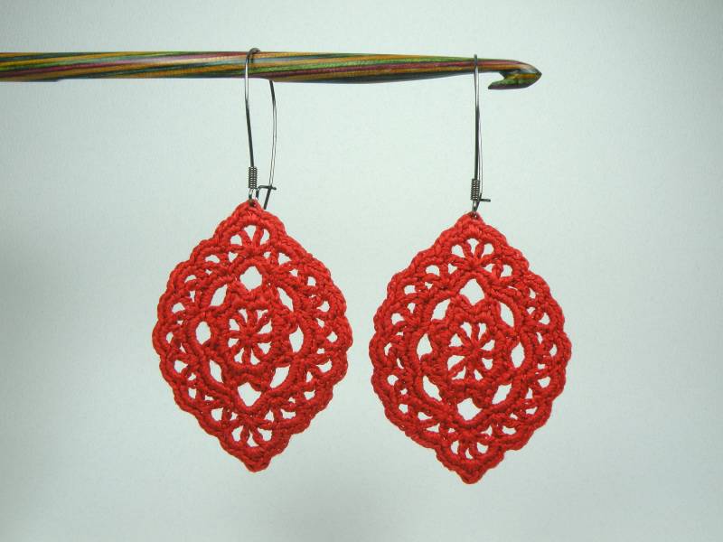 statement Ohrringe. Vintage Spitze Ovale Häkelohrringe. Boho Ohrringe statement Ohrringe. Vintage Spitze Ovale Häkelohrringe. Boho Ohrringe von CASwan
