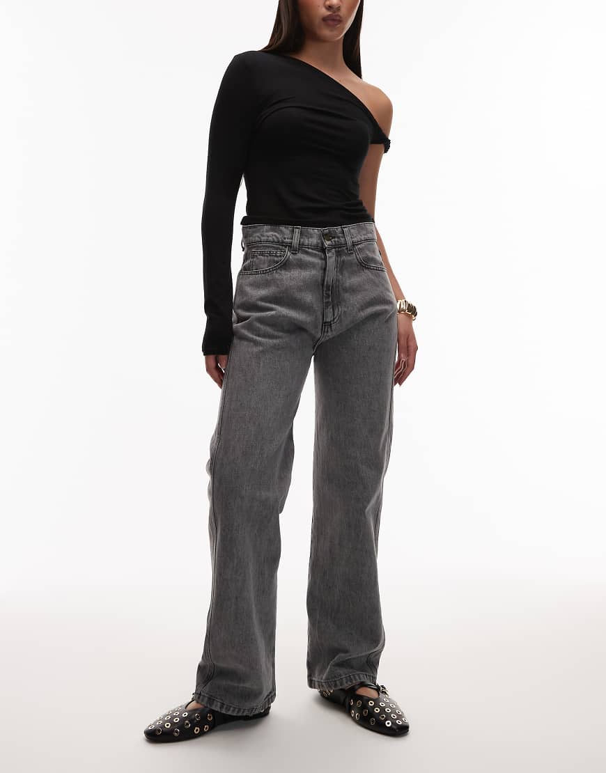 CAT - WWR - Locker geschnittene 5-Pocket-Denim-Jeans in grauer Acid-Waschung von CAT WWR