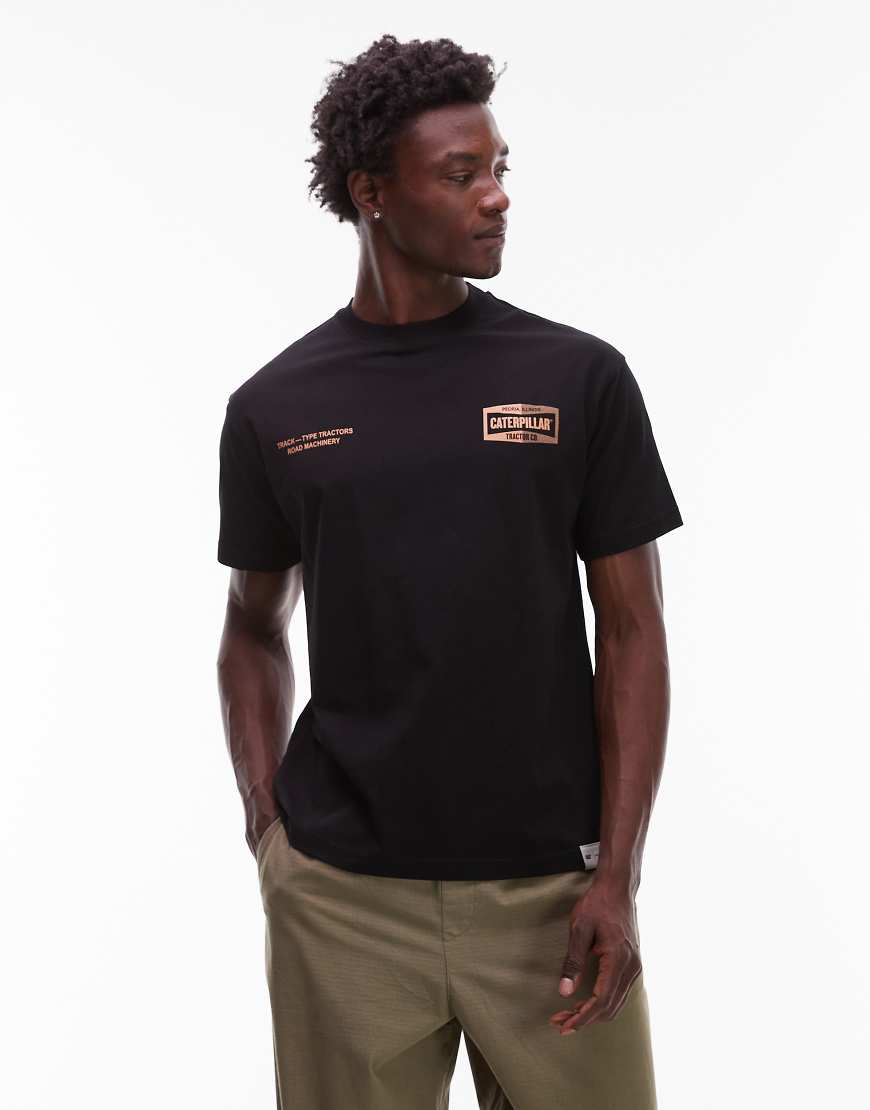 CAT - WWR - Loose-Fit-T-Shirt in Schwarz mit Logo-Grafik, 180 g/m² von CAT WWR