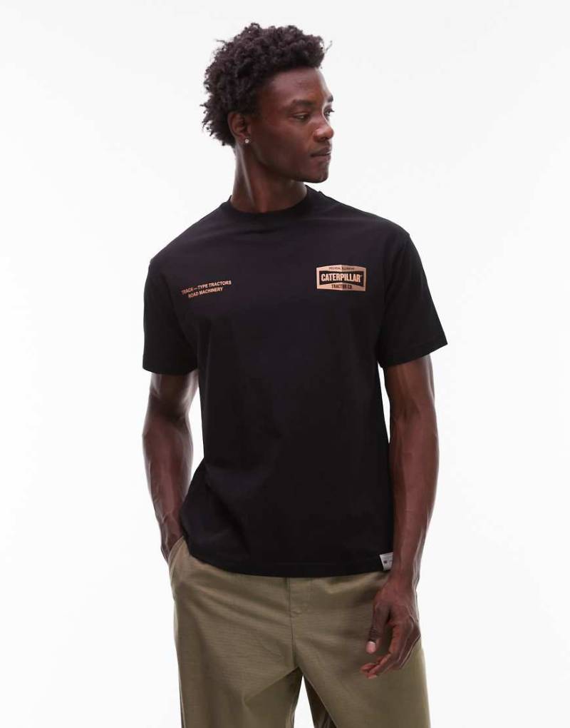 CAT - WWR - Loose-Fit-T-Shirt in Schwarz mit Logo-Grafik, 180 g/m² von CAT WWR