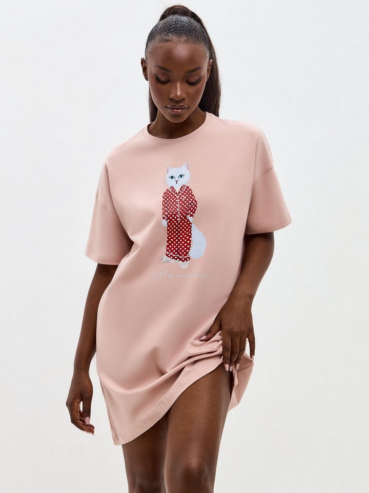 CAT by maniita lacitta Nachthemd Pajamas Cat (1-tlg) mit Katzen Motiv von CAT by maniita lacitta