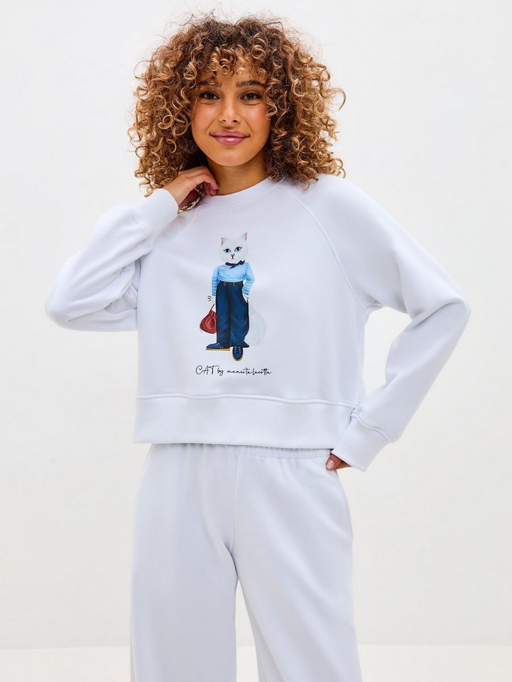 CAT by maniita lacitta Sweatshirt MARINER CAT (1-tlg) mit modernem Frontprint von CAT by maniita lacitta