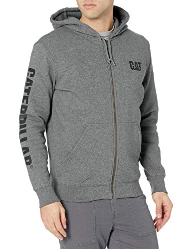 Caterpillar Herren Full Zip Hooded Sweatshirt (Regular and Big & Tall Sizes) Kapuzenpullover, dunkelgrau (Dark Heather Grey), XX-Large von Caterpillar