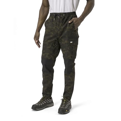 CAT Herren Slim Fit Arbeitshose, Night Camo, 38W / 32L von CAT