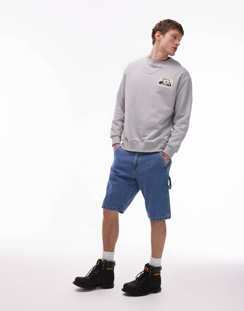 CAT - WWR - Carpenter-Jeans-Shorts in hellblauer Waschung von CAT