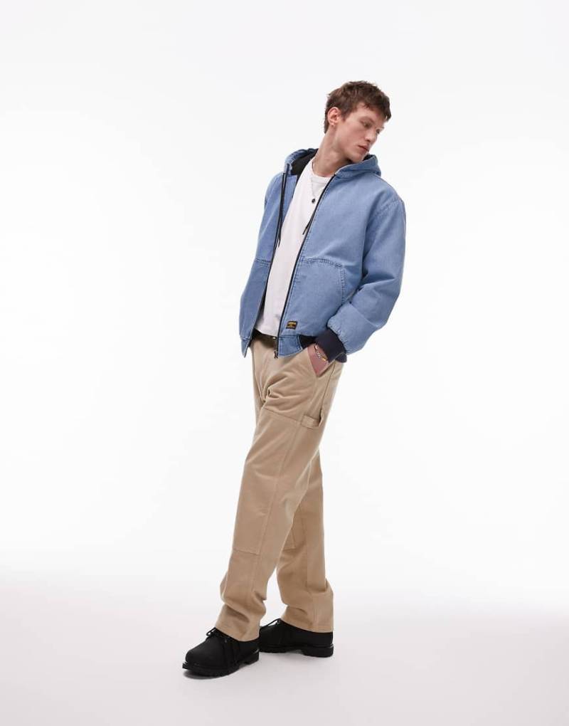 CAT - WWR - Jeans in blassem Beige mit doppelter Stofflage an den Knien-Neutral von CAT WWR
