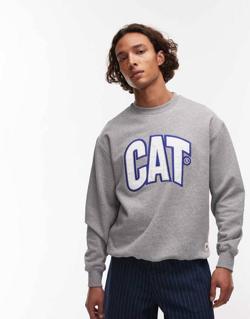 CAT - WWR - Oversize-Sweatshirt in Grau mit Logo-Stickerei von CAT