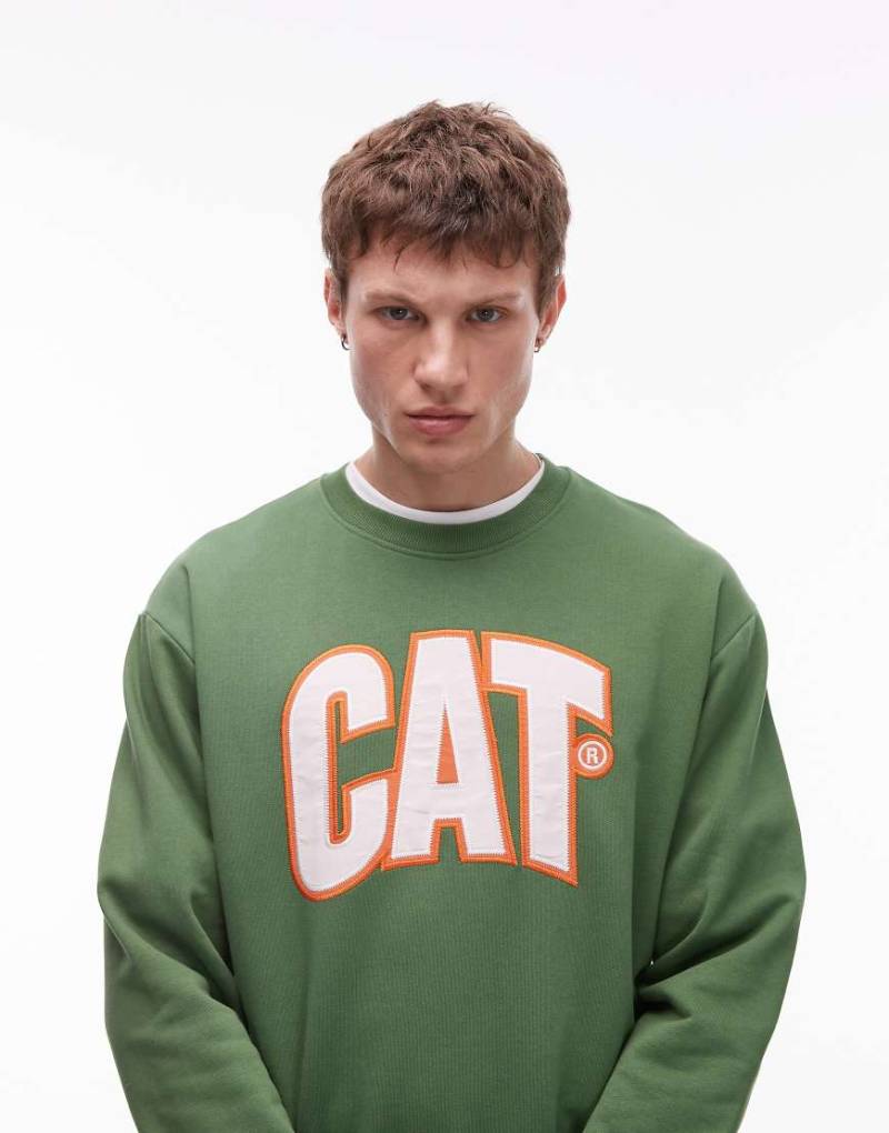 CAT - WWR - Sweatshirt in Grün mit Logo-Stickerei von CAT WWR