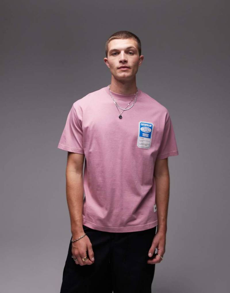 CAT - WWR - T-Shirt in Rosa mit Brust-Print von CAT WWR