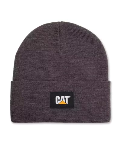 Cat erpillar Herren CAT Label Cuff Beanie, dunkelgrau (Dark Heather Grey), Einheitsgr��e von CAT