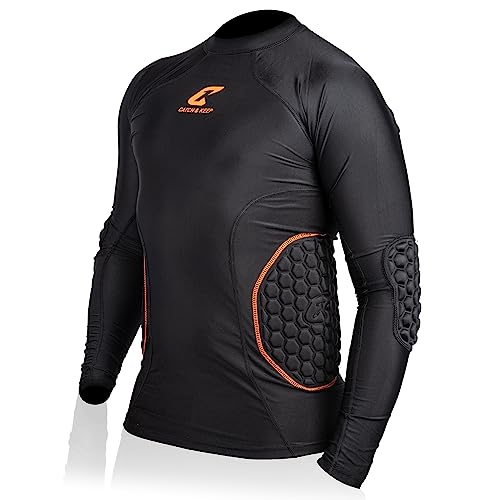 CATCH & KEEP Torwart Protectionshirt lang gepolstert - Fußball/Sport Protection Shirt mit Kompressionsfunktion und atmungsaktivem Material (as3, Alpha, x_l, Regular, Regular) von CATCH & KEEP