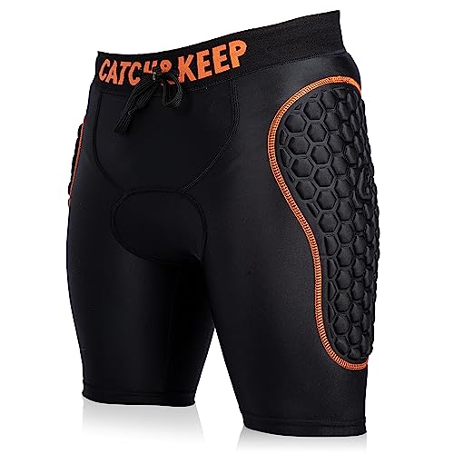 CATCH & KEEP Torwart Unterziehhose kurz gepolstert 2.0 - Fußball Protector-Torwarthose - Sporthose mit Kompressionsfunktion und atmungsaktivem Material (as3, Alpha, m, Regular, Regular) von CATCH & KEEP