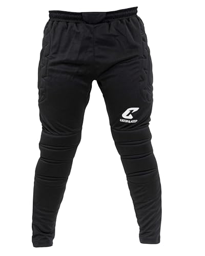 CATCH & KEEP Torwarthose Flight Protection lang & gepolstert I Torwarthose Kinder & für Erwachsene mit gepolsterten Knie & Hüften I Mit elastischen Elementen I Gr. L von CATCH & KEEP